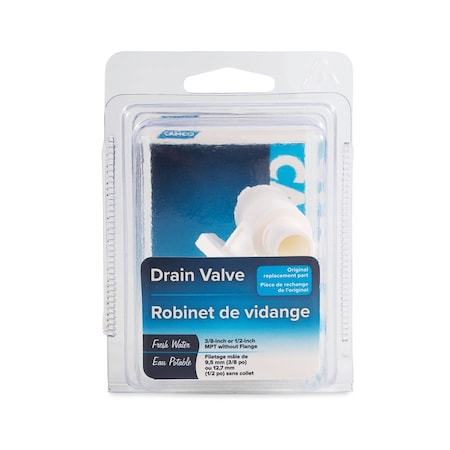 Camco DRAIN VALVE 3/8IN OR 1/2IN MPT WITHOUT FLANGE, LLC 22243